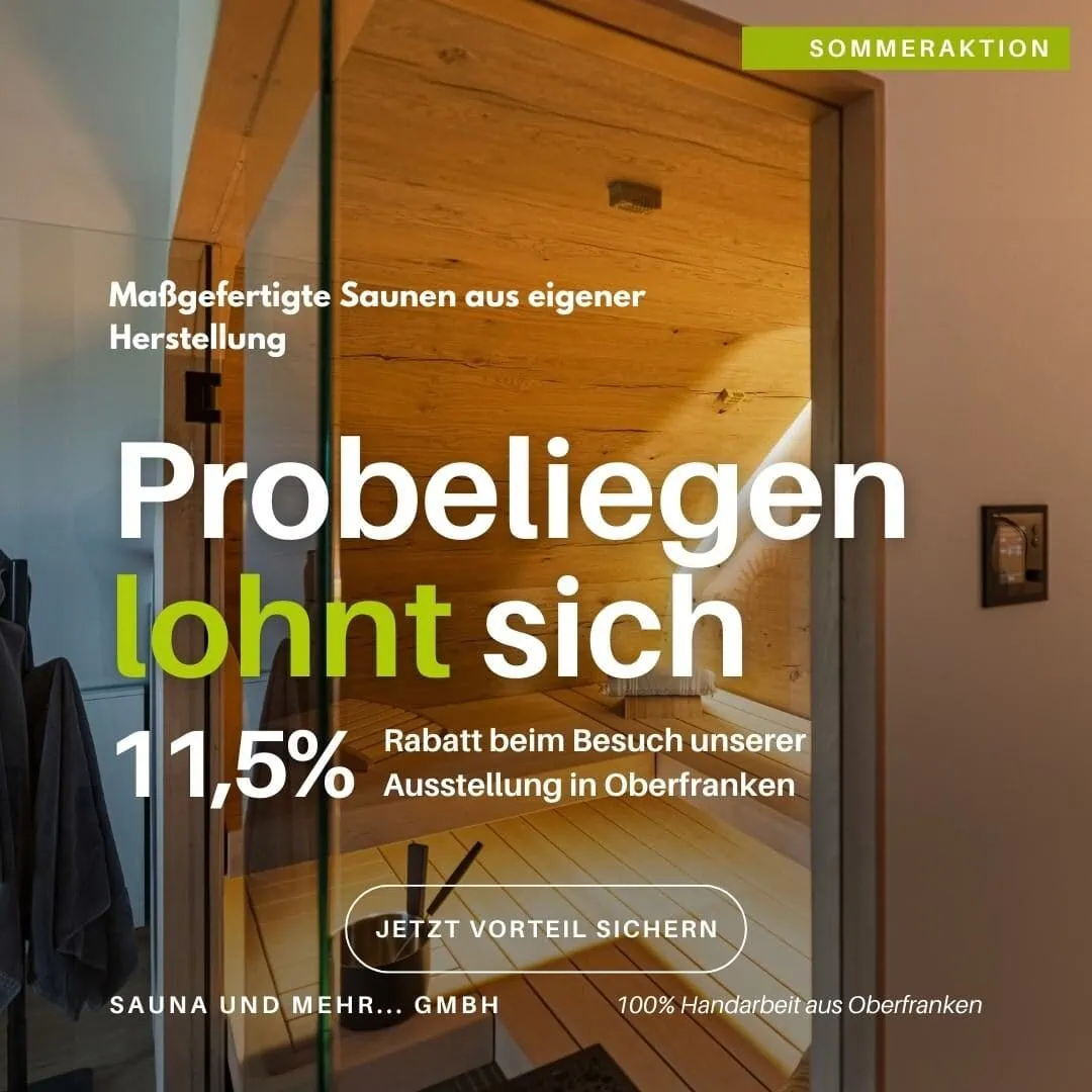 sommeraktion sauna und mehr 11,5 % rabatt